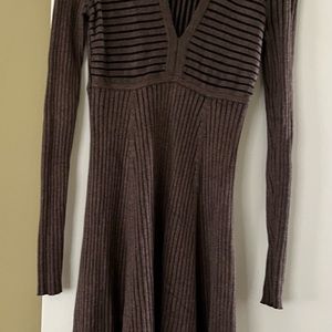 Express v neck fit and flare dress